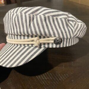 Jeanne Simmons Accessories Sailor Navy Pinstripe Hat